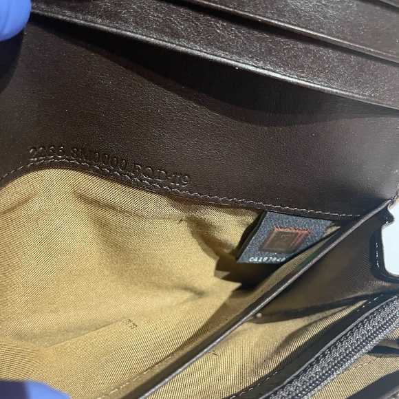 Fendi Zucca Brown with Gold Monogram bifold wallet. - Picture 7 of 14